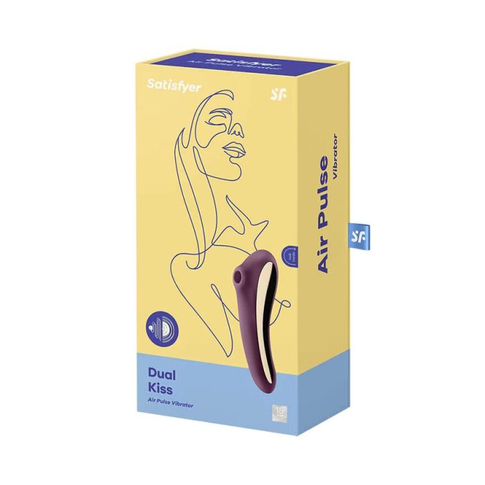 Вакуумний стимулятор із вібрацією Satisfyer Dual Kiss
