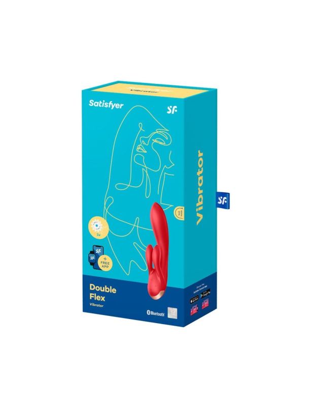 Смарт вібратор кролик із подвійним відростком Satisfyer Double Flex