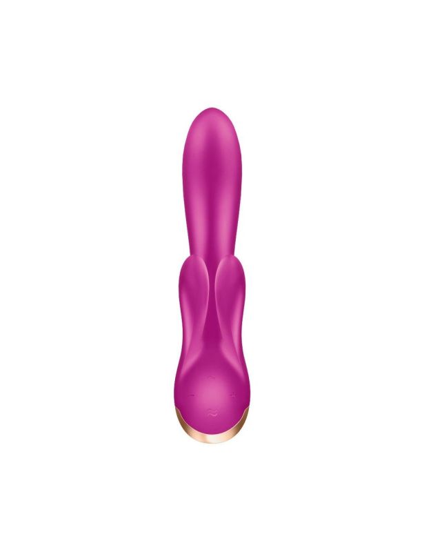 Смарт вібратор кролик із подвійним відростком Satisfyer Double Flex