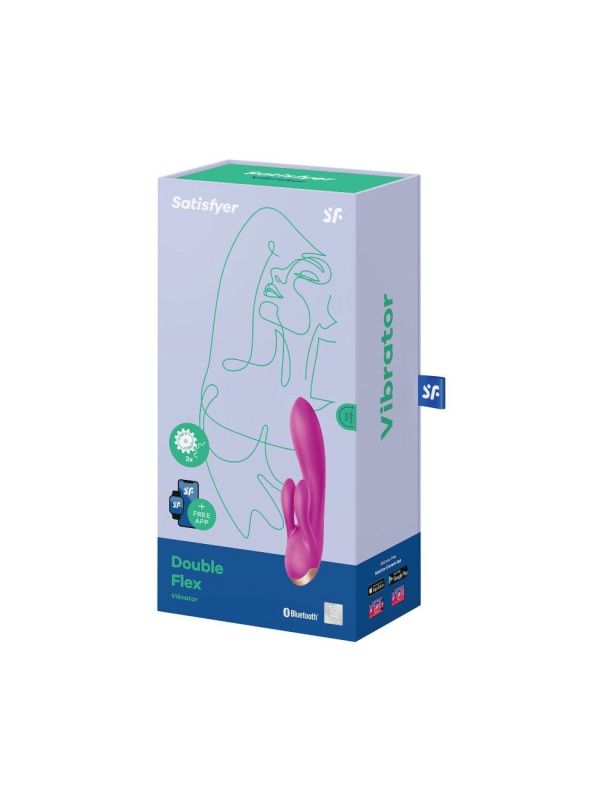 Смарт вібратор кролик із подвійним відростком Satisfyer Double Flex